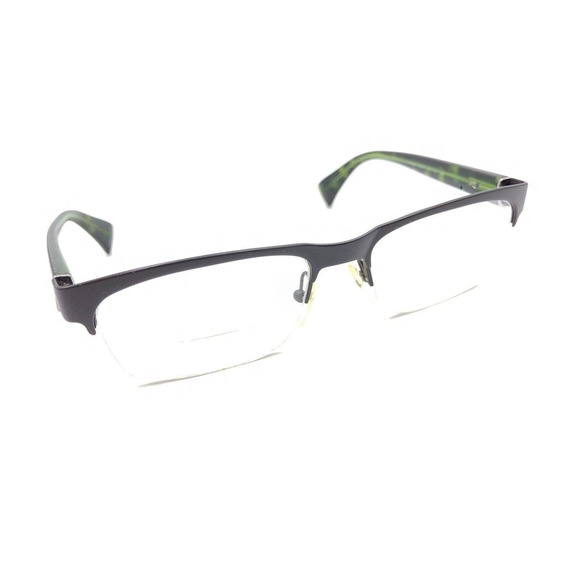 Prada VPR 67P LAH-1O1 Matte Brown Green Half Eyeglasses Frames 52-17 140 Italy - Picture 1 of 12